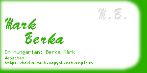 mark berka business card